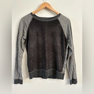 Express metallic/heather gray pullover